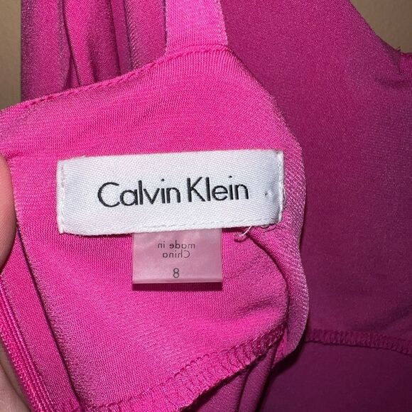 Calvin Klein Fuschia Pink Sleeveless Midi Tank Dress Size 8 - Picture 5 of 6